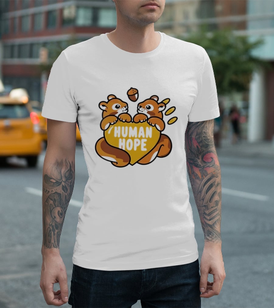 Human Hope J HOPE X Human Made Season 2 Squirrels Heart Acorn T-Shirt