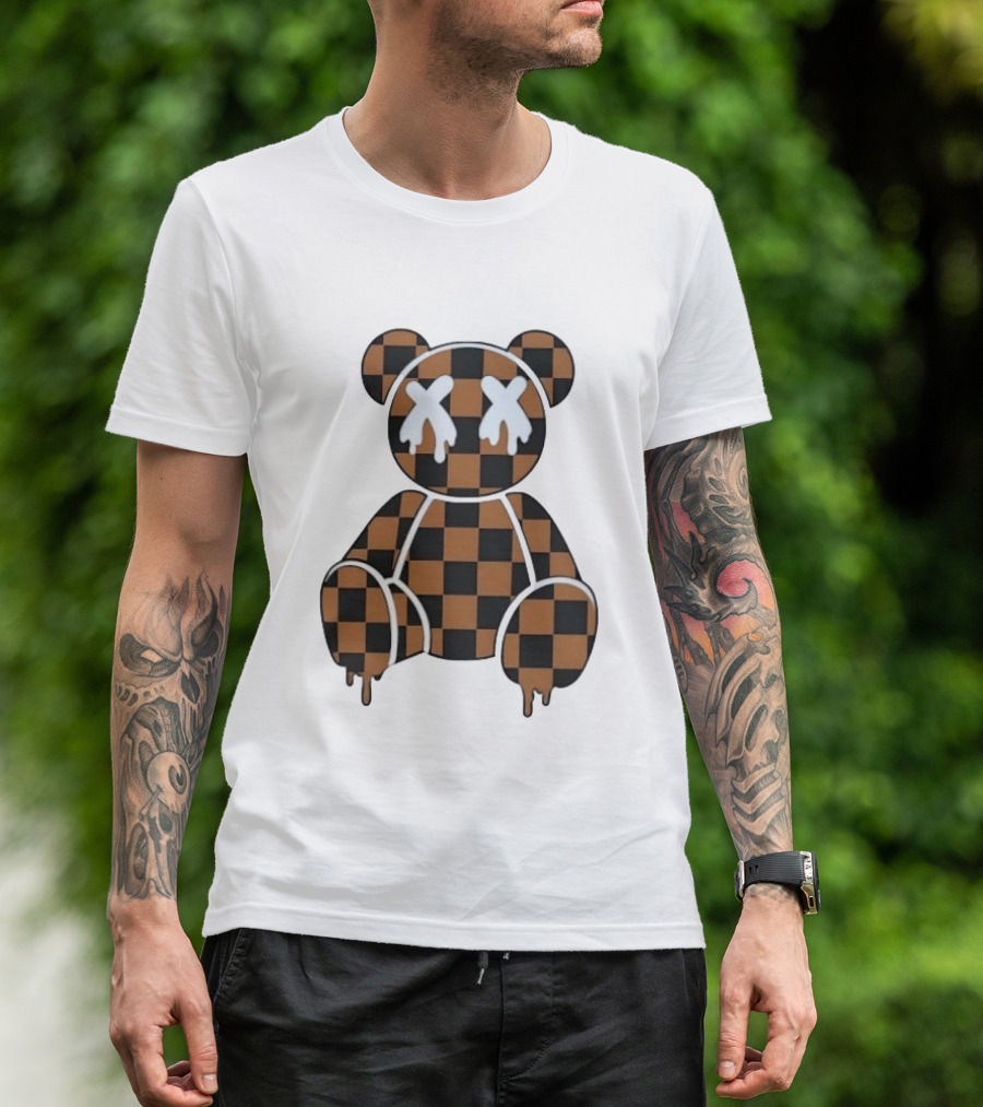 Jamie Foxx Jimmy Kimmel Live Checkered X Eyes Dripping Teddy Bear T-Shirt
