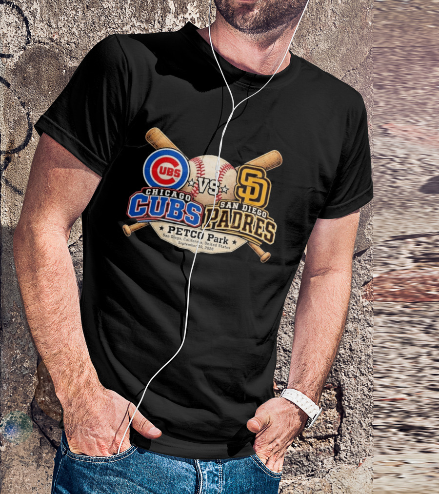 Chicago Cubs Vs San Diego Padres MLB NL Wild Card Series Game 2 PETCO Park San Diego September 30 2026 T-Shirt