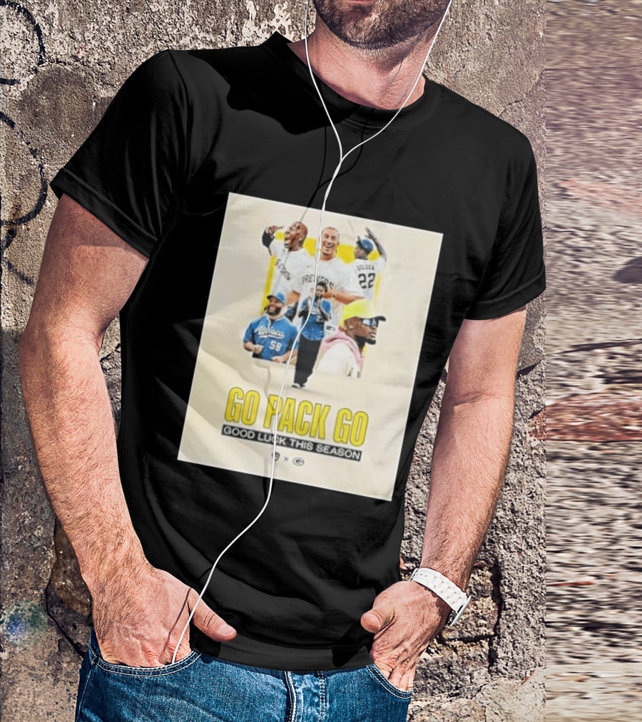 Go Pack Go Brewers Good Luck This Season Packers Sports Collaboration Vintage Vibe T-Shirt