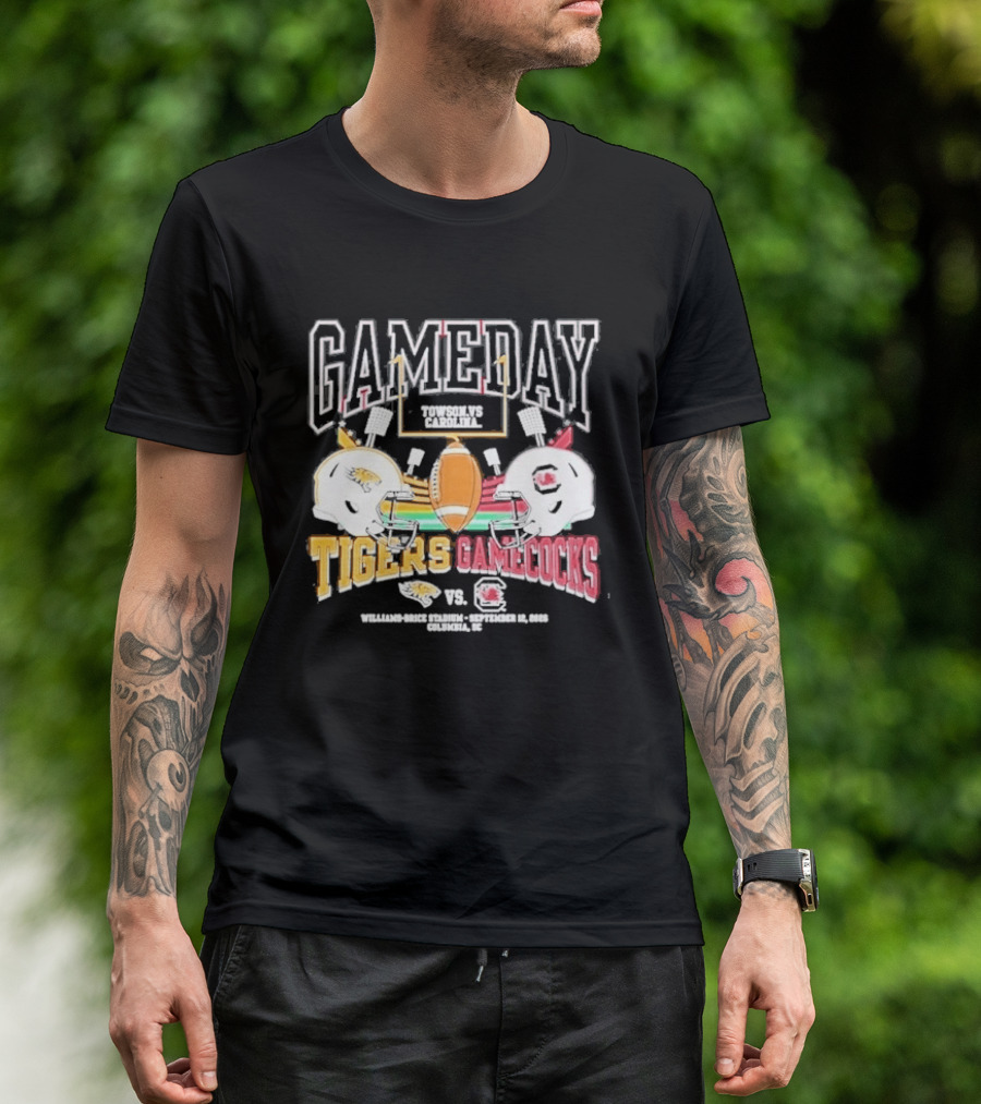 Gameday Towson Tigers Vs South Carolina Gamecocks Football September 12 2026 T-Shirt