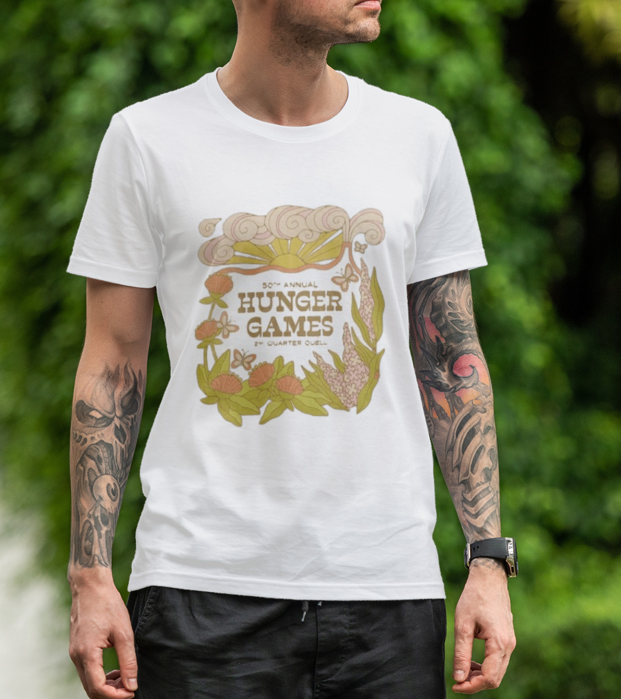 50th Annual Hunger Games 2nd Quarter Quell Floral Sun T-Shirt