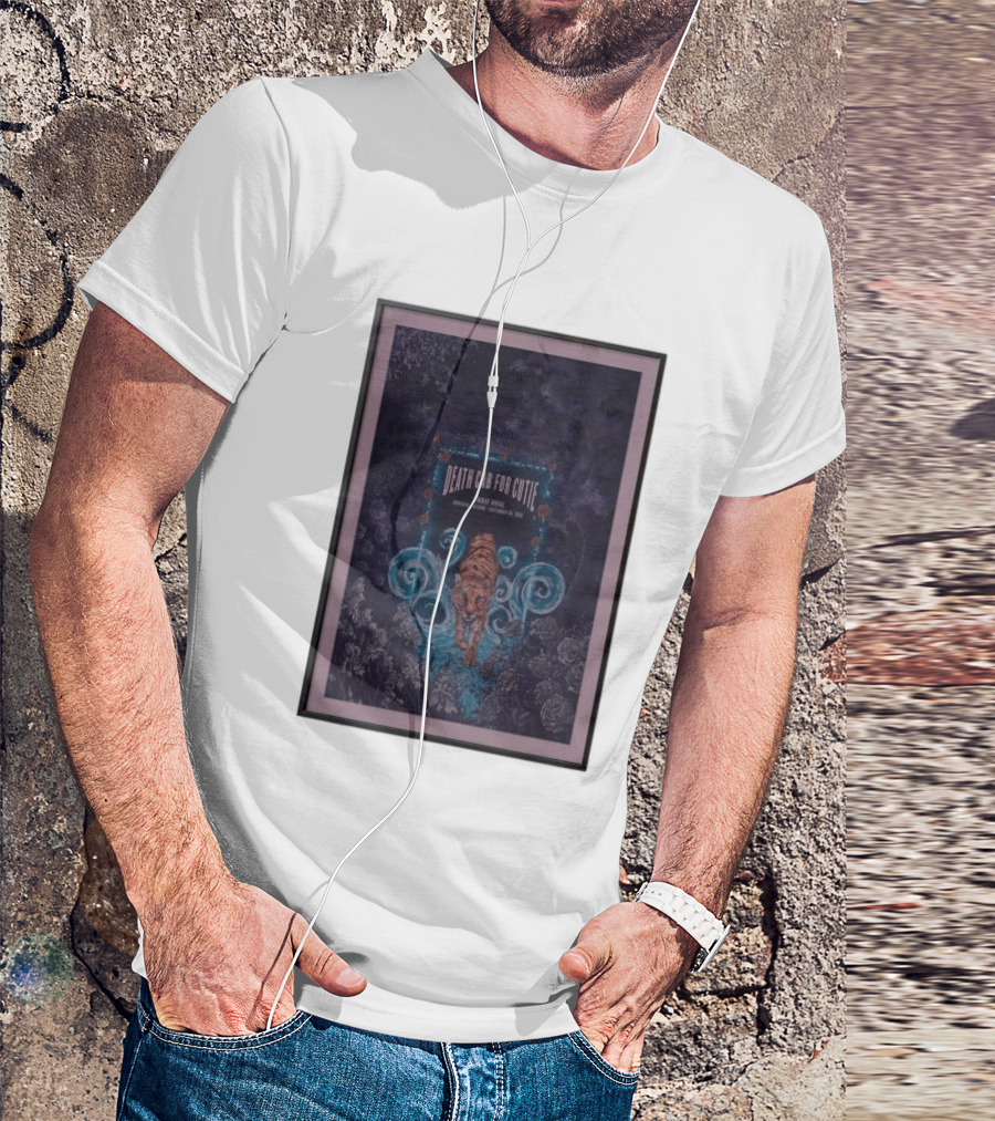 Death Cab For Cutie Cirque Royal Brussels September 30 2026 Tiger And Floral T-Shirt