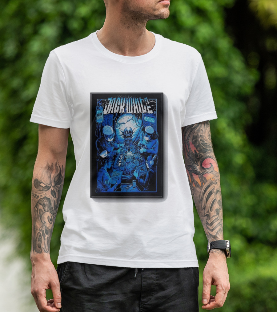 Jack White Del Mar CA 9 30 2026 Fake Blues Touring Skeleton Surgeons T-Shirt