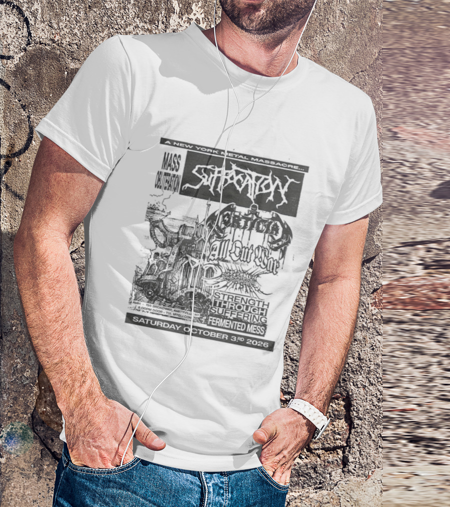 Original Suffocation Amityville New York Metal Massacre October 3rd 2026 Amityville Music Hall NY T-Shirt