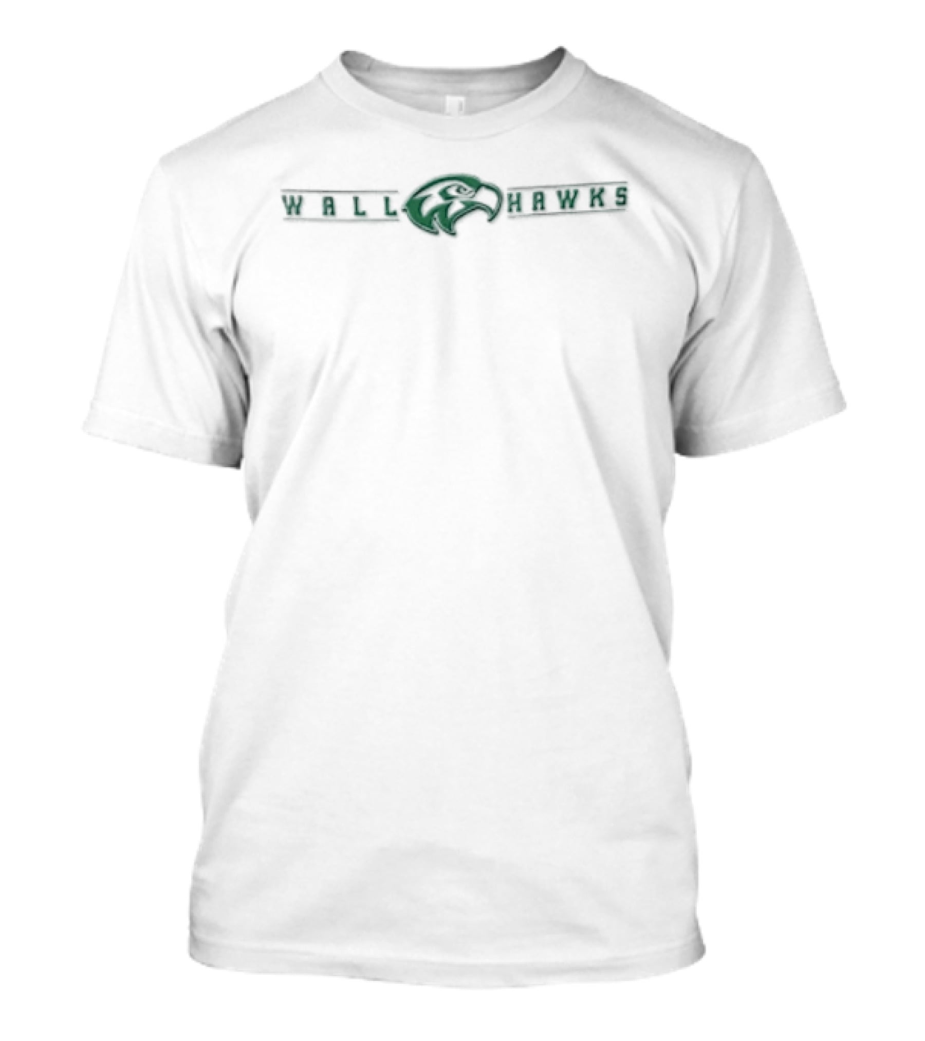 Wall Hawks Green Hawk Head Between The Words T-Shirt
