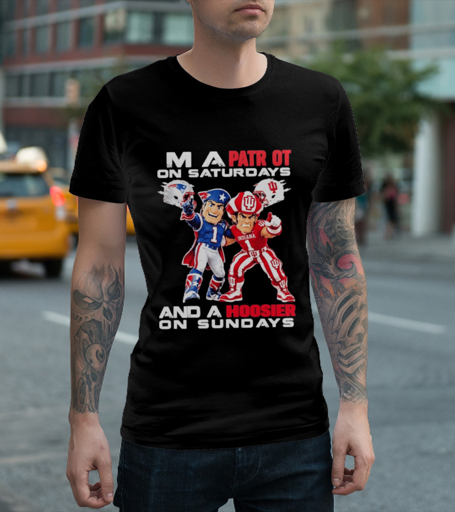 Patriot And Hoosier Football Saturdays Sundays Mascots T-Shirt
