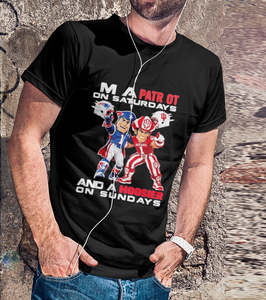 Patriot And Hoosier Football Saturdays Sundays Mascots T-Shirt