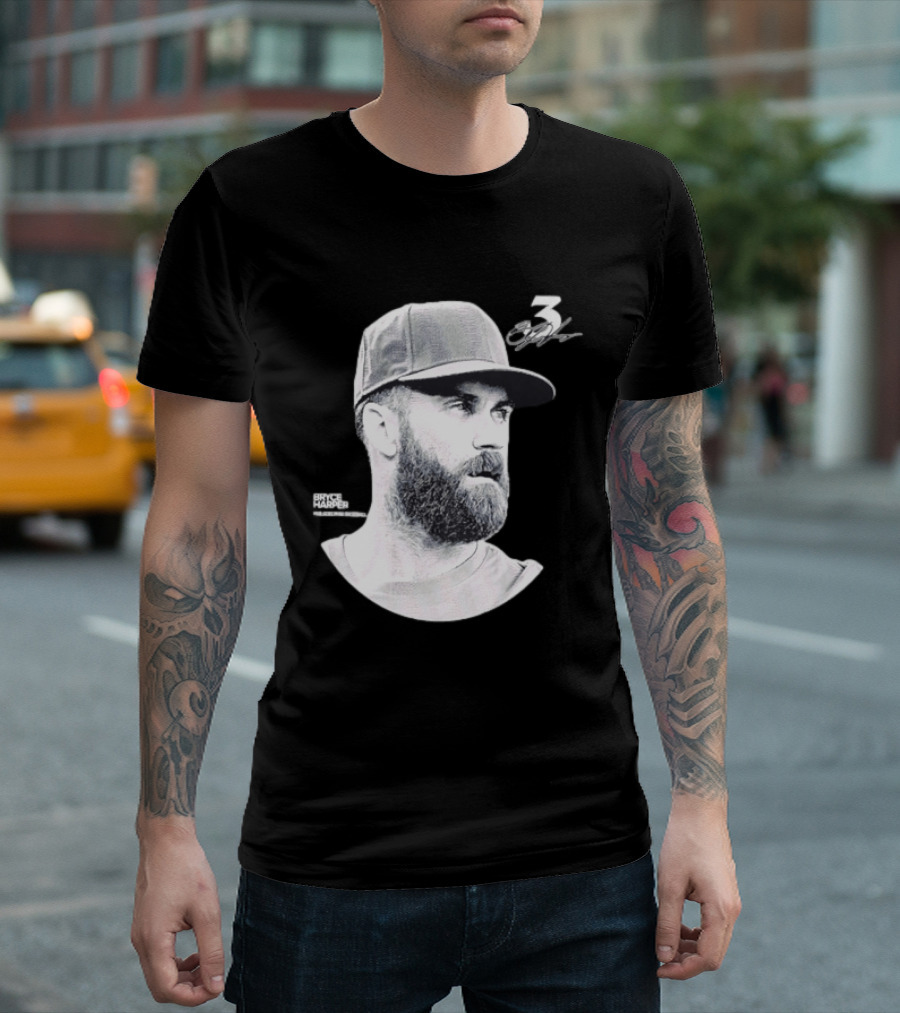 Bryce Harper Philadelphia Phillies Lineage Series 3 Signature T-Shirt