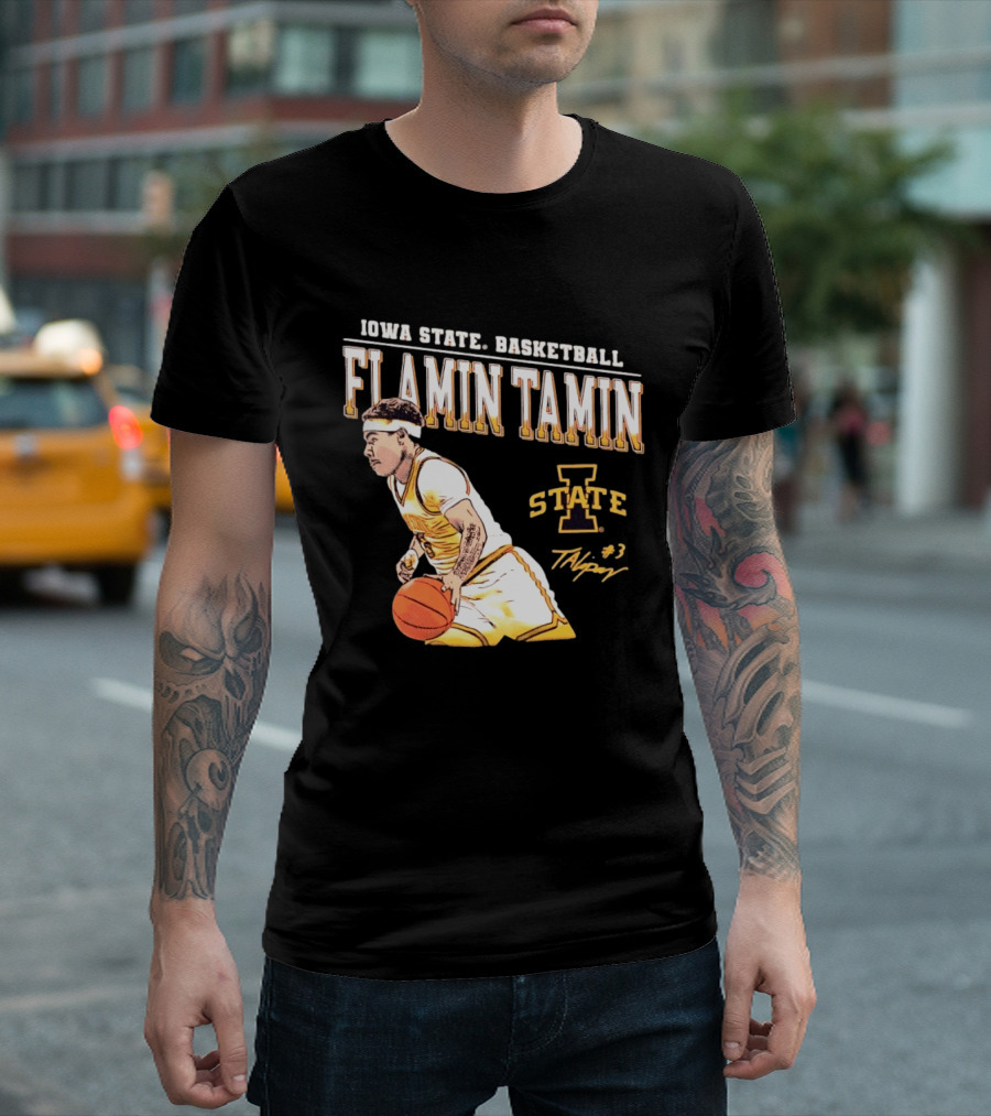 Iowa State Basketball Flamin Tamin Lipsey #3 T-Shirt