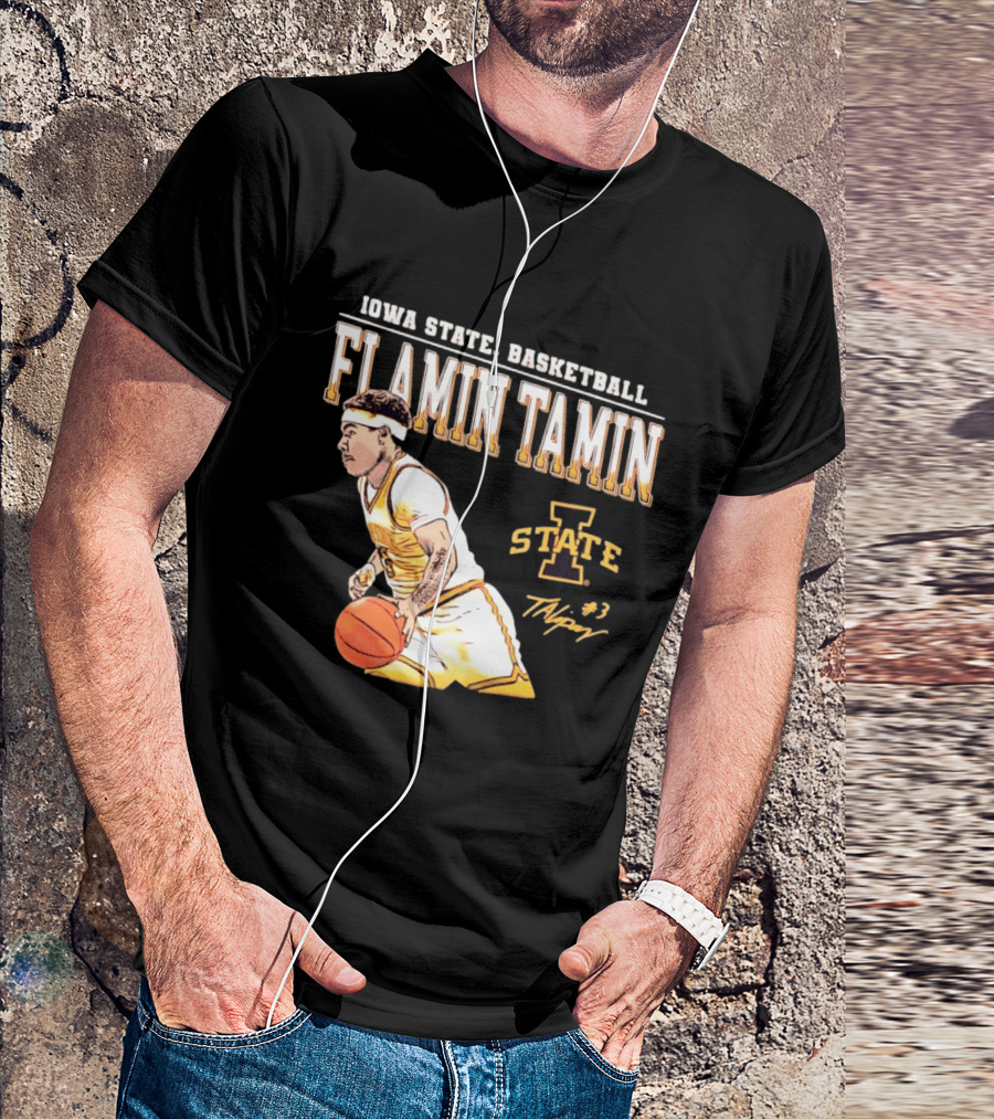 Iowa State Basketball Flamin Tamin Lipsey #3 T-Shirt