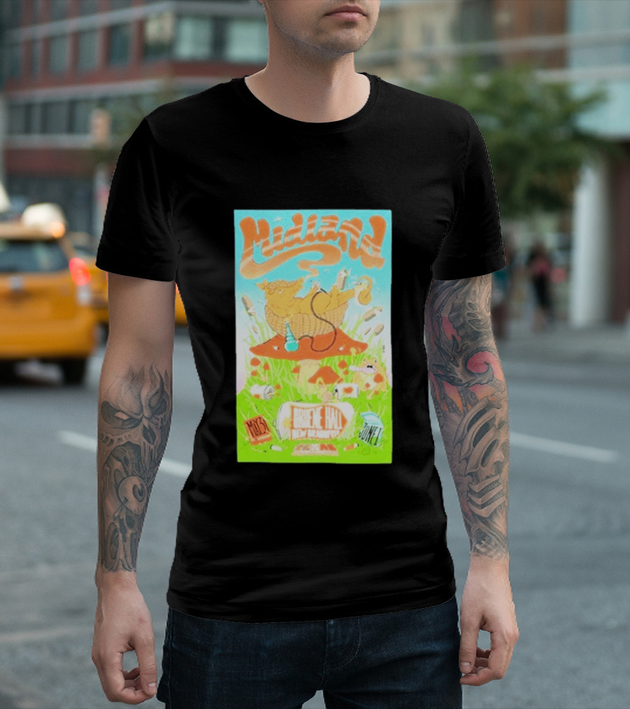 Midland Gruene Hall New Braunfels May 31 June 1 Armadillo On Mushroom T-Shirt