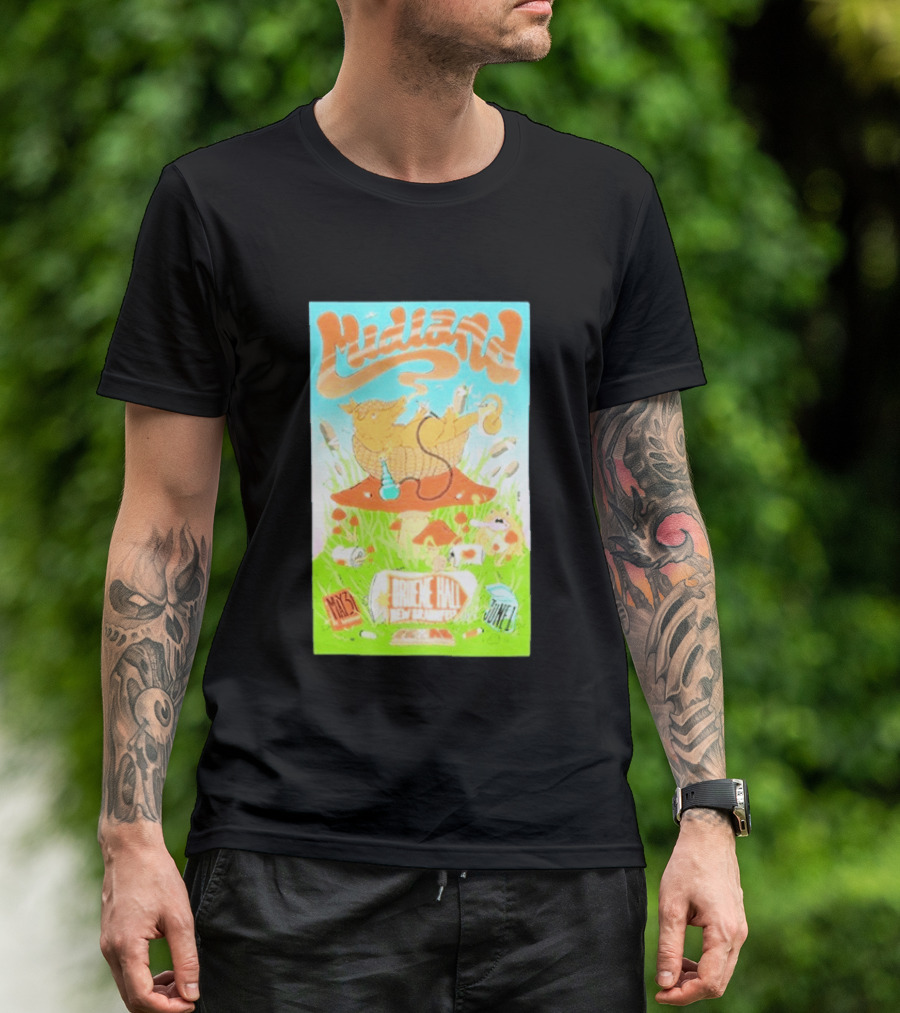 Midland Gruene Hall New Braunfels May 31 June 1 Armadillo On Mushroom T-Shirt
