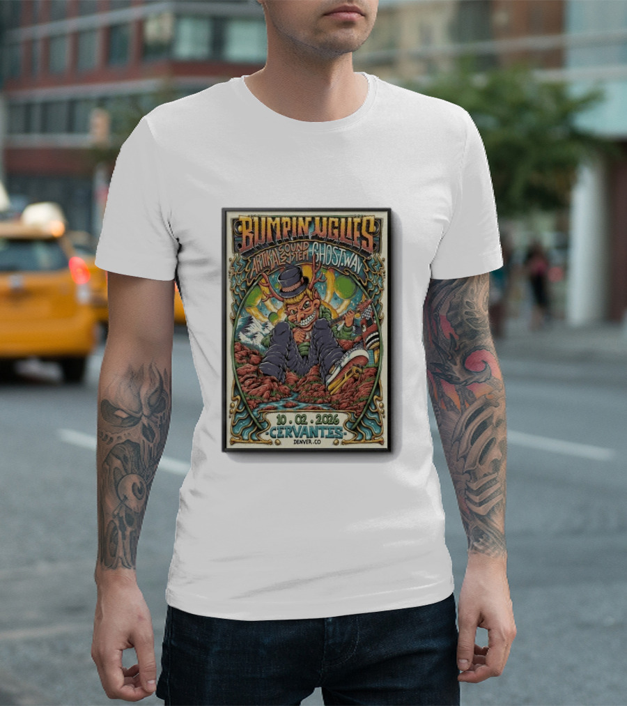 Bumpin Uglies Artikal Sound System Ghost.Wav Concert 10 02 2026 Cervantes Denver CO T-Shirt