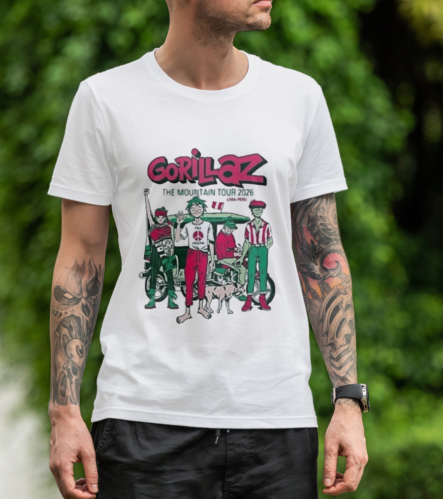 Gorillaz The Mountain Tour Lima Peru 2026 Arena 1 Park November 23 T-Shirt