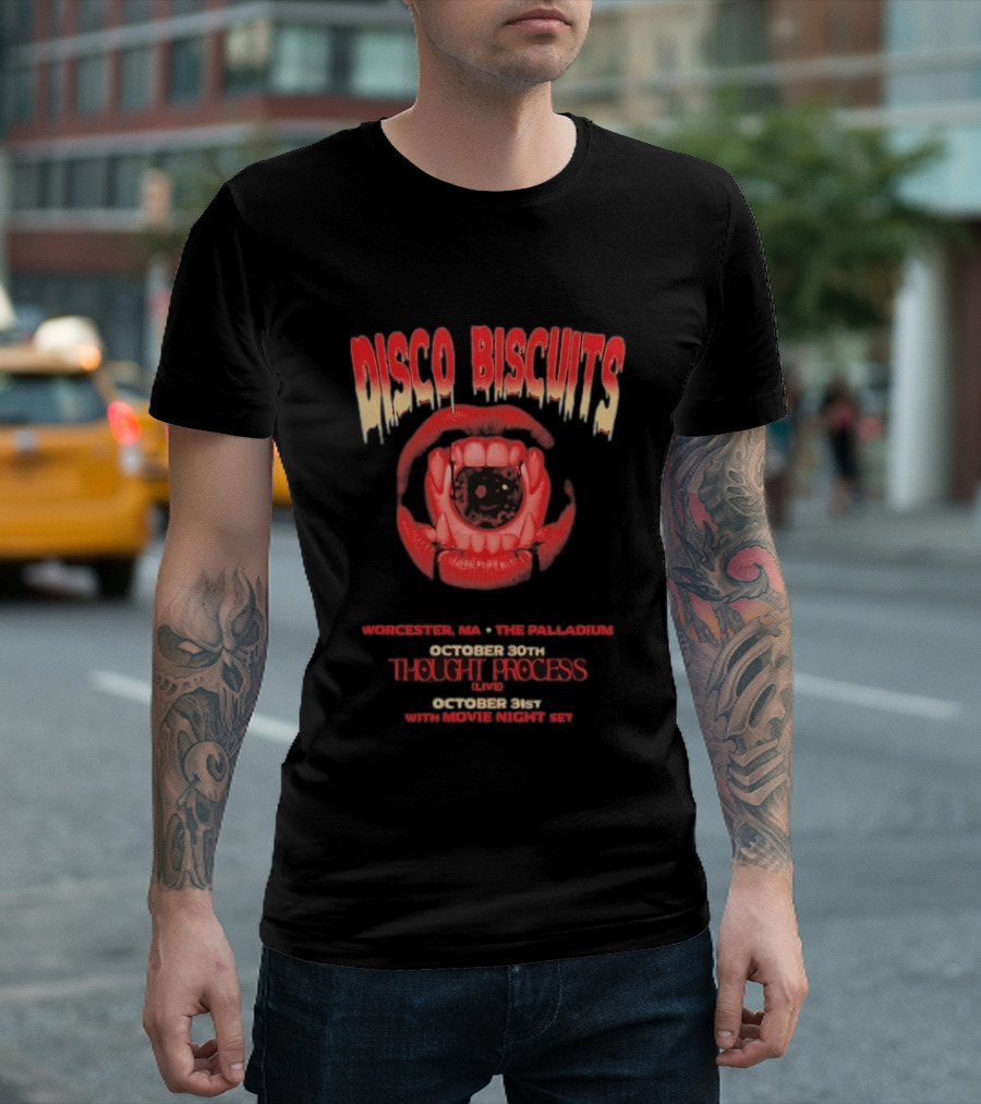 Disco Biscuits Worcester MA The Palladium October 30 Thought Process Movie Night Live T-Shirt