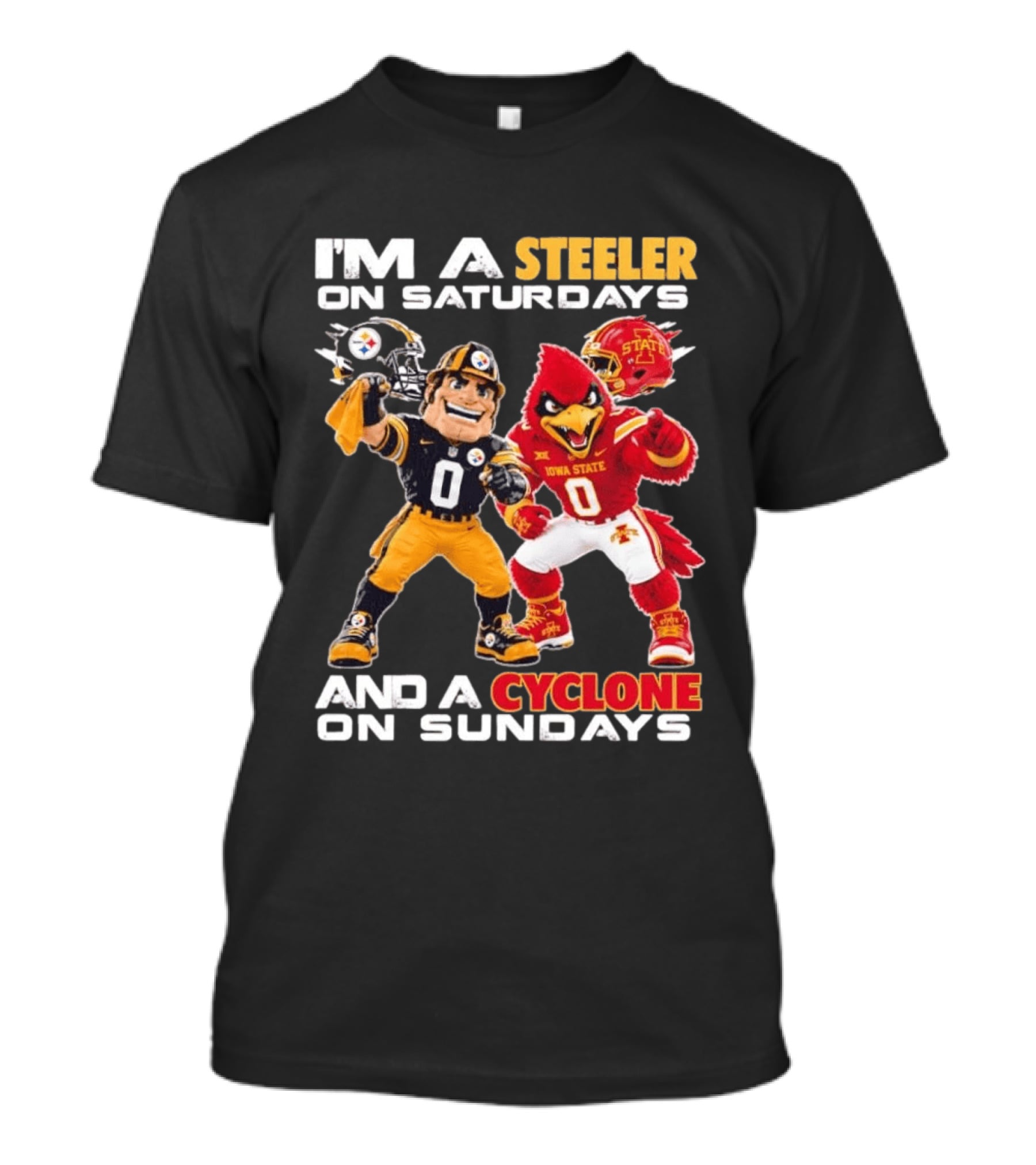 I'm A Steeler On Saturdays And A Cyclone On Sundays T-Shirt