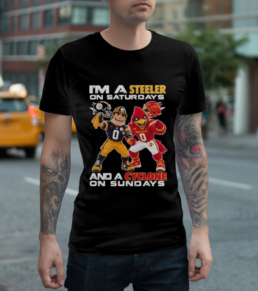 I'm A Steeler On Saturdays And A Cyclone On Sundays T-Shirt