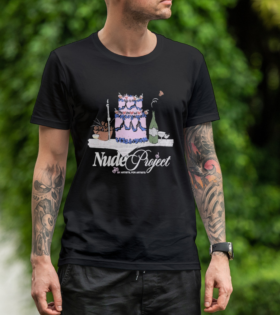 Nude Project By Artists For Artists Cake And Wine Ensemble T-Shirt