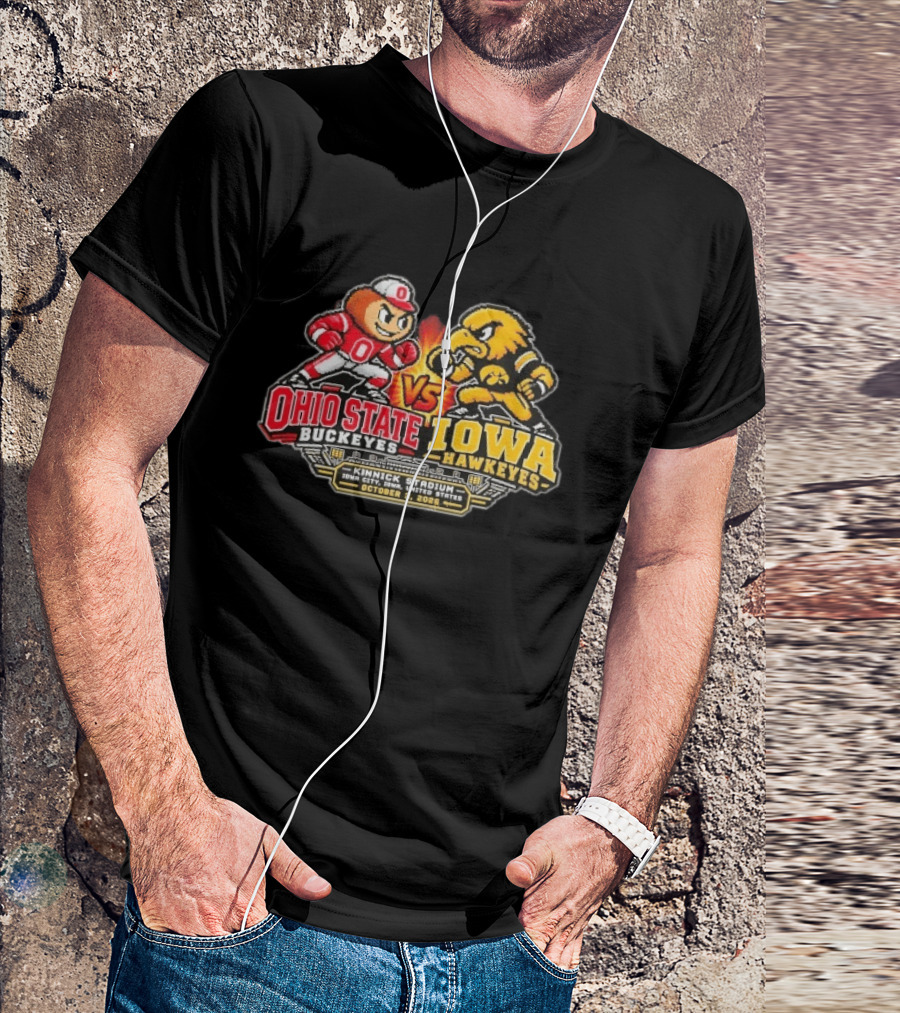 Ohio State Buckeyes Vs Iowa Hawkeyes NCAA College Football Kinnick Stadium Iowa City October 3 2026 T-Shirt