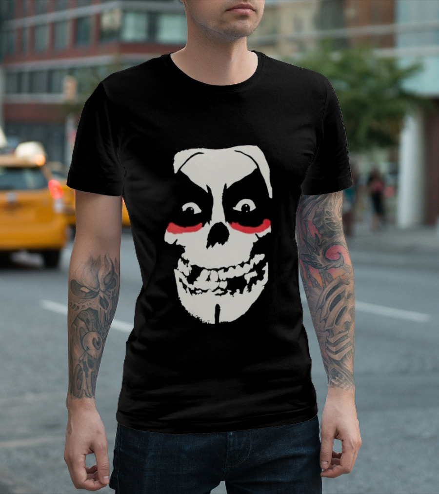 Original Misfits Skull With Danhausen Red Makeup Mechanics 2026 T-Shirt