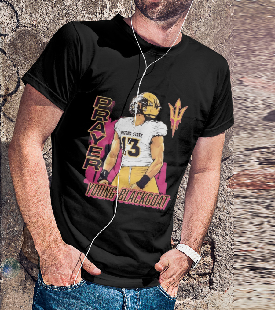 Prayer Young Blackgoat 13 Arizona State Sun Devils Football T-Shirt
