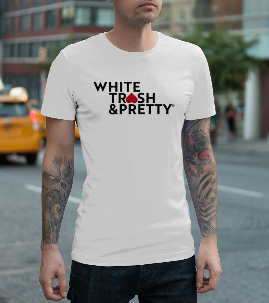 49 Winchester White Trash & Pretty Playing Card Heart T-Shirt