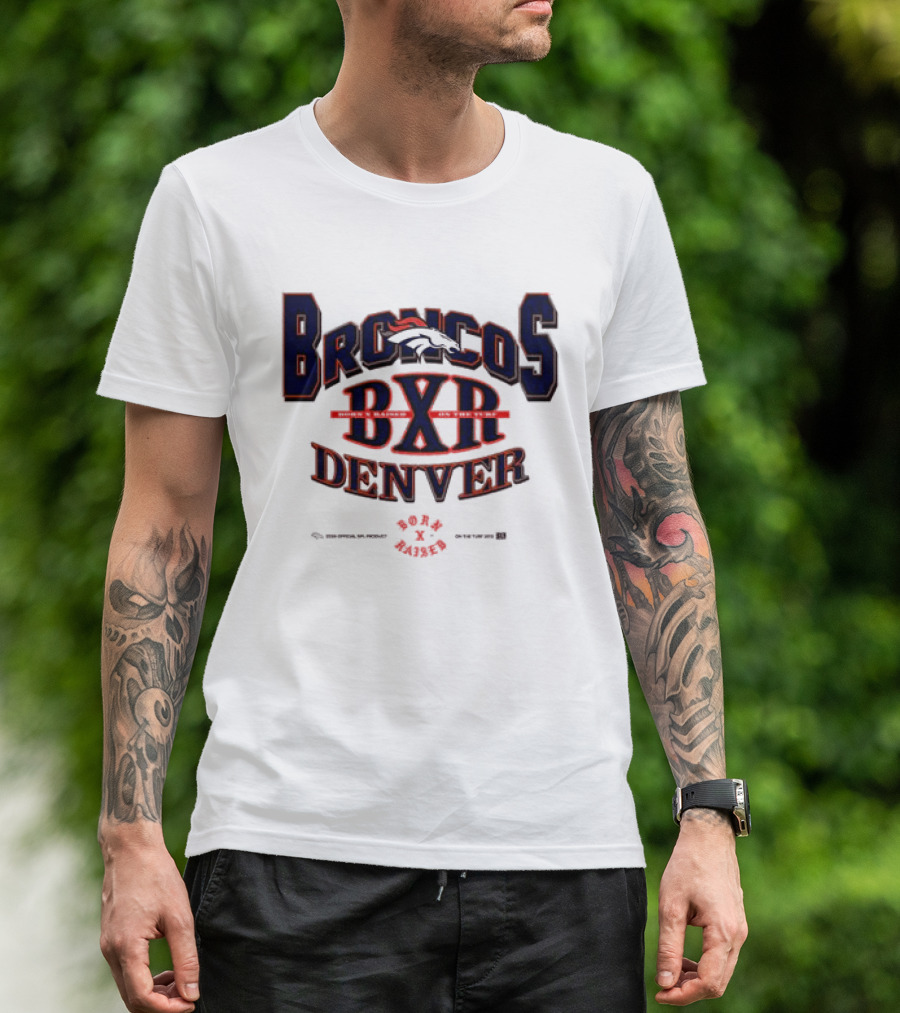 Born X Raised Broncos BXR Denver Collab White T-Shirt