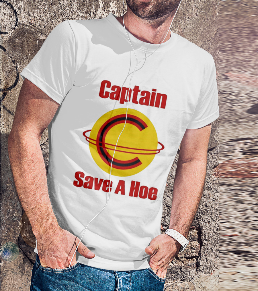 Captain Save A Hoe Humor Yellow C T-Shirt