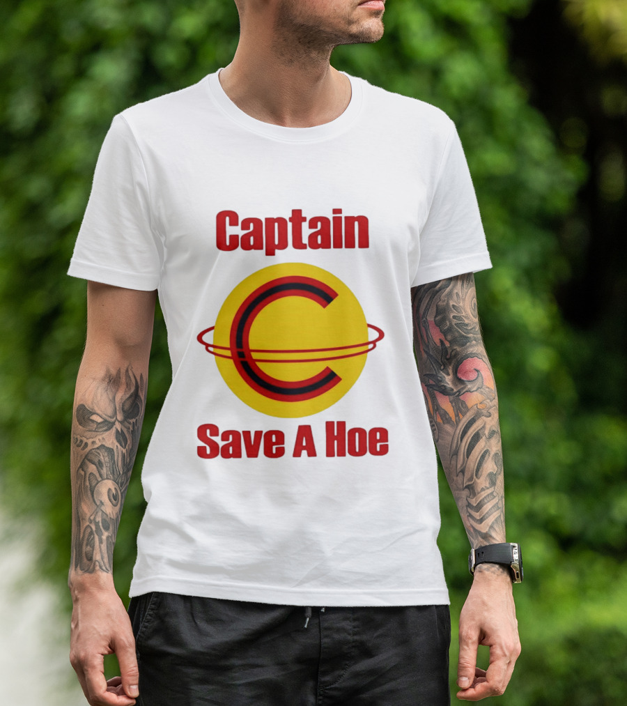 Captain Save A Hoe Humor Yellow C T-Shirt