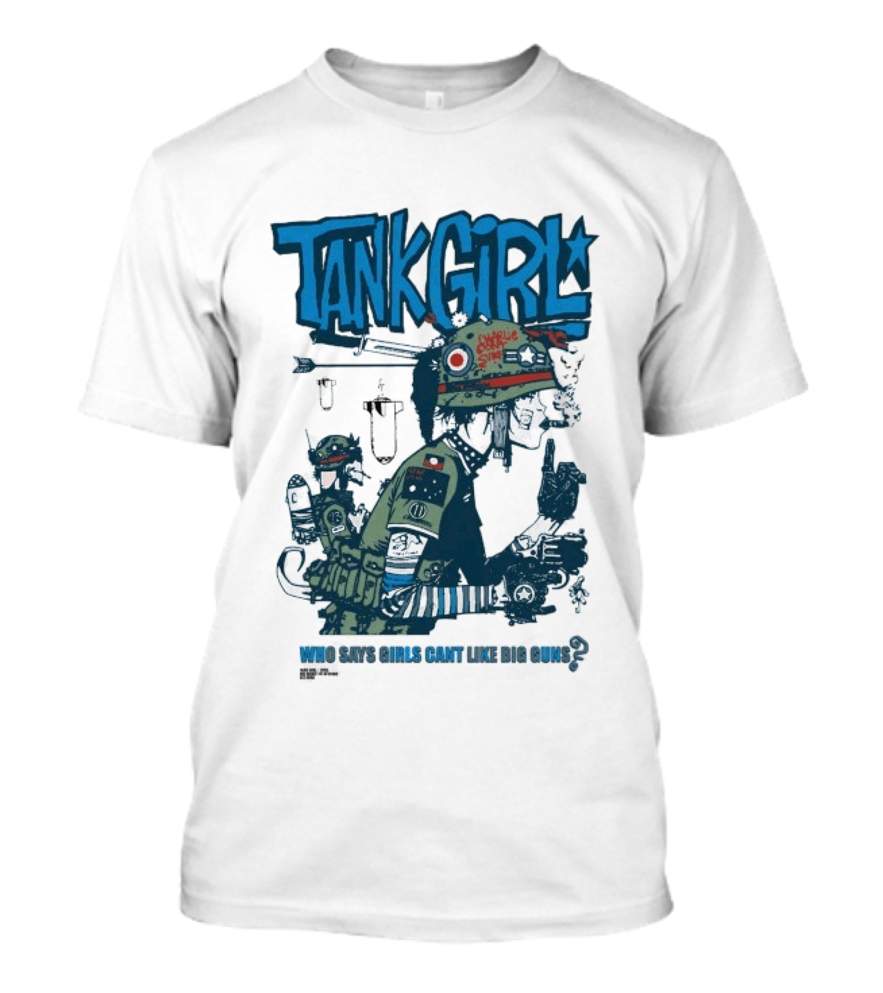 Tank Girl Charlie Don't Surf Who Says Girls Can't Like Big Guns T-Shirt