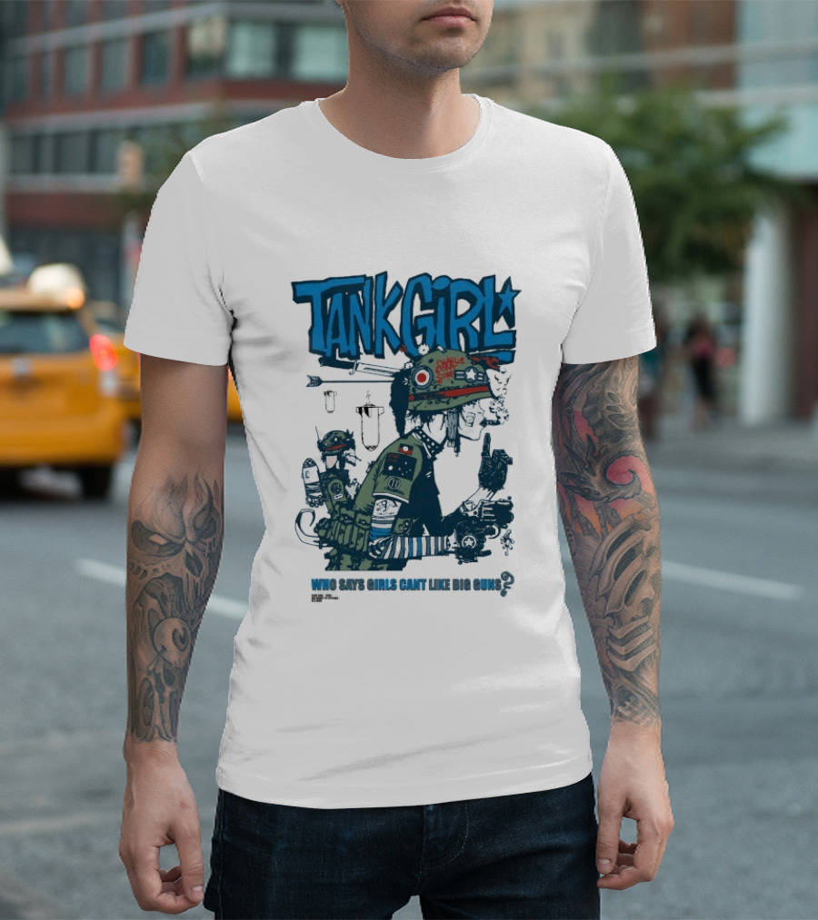 Tank Girl Charlie Don't Surf Who Says Girls Can't Like Big Guns T-Shirt