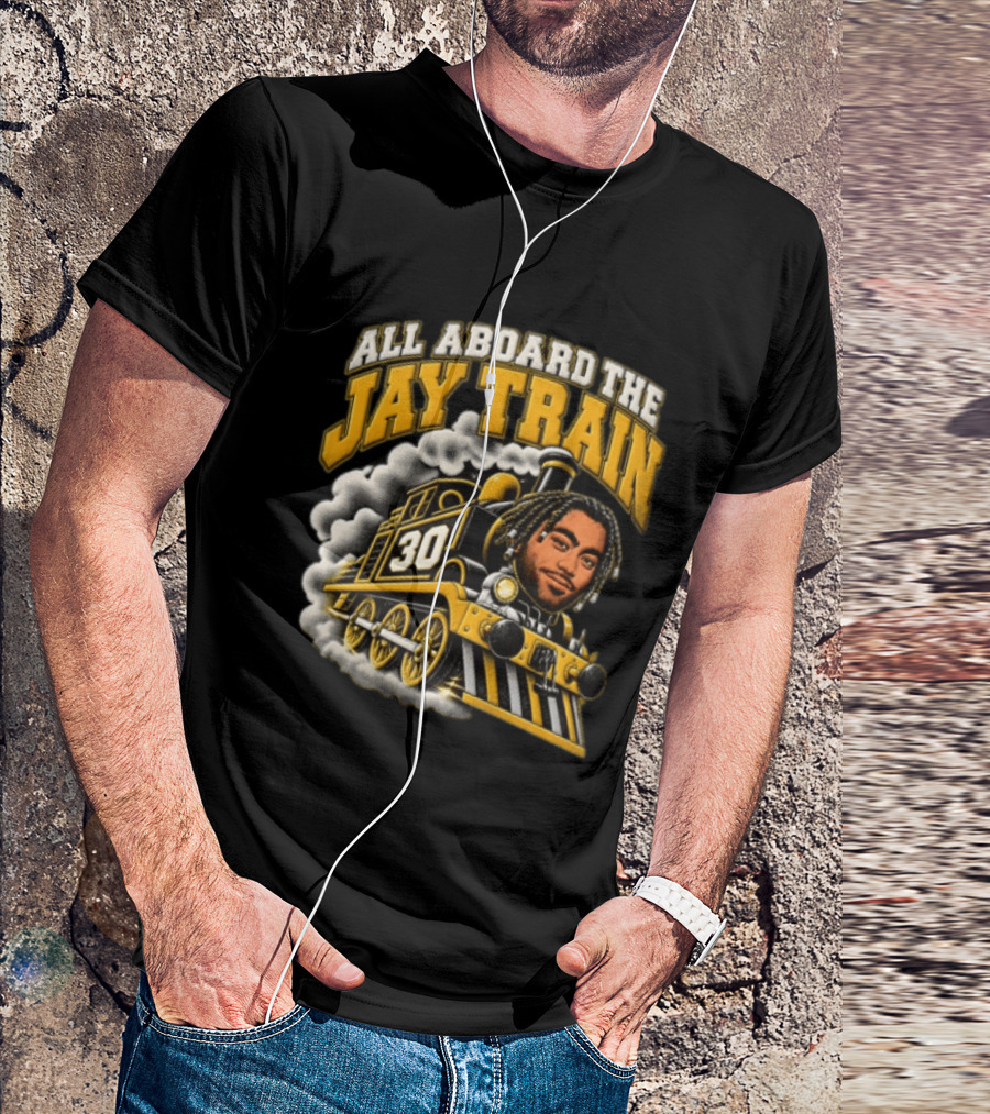 All Aboard The Jay Train 30 Steam Engine Train T-Shirt