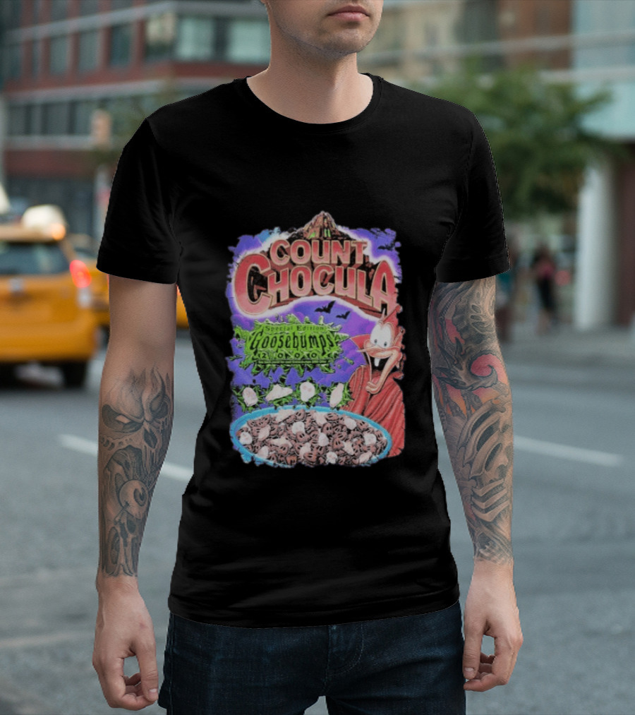 Count Chocula Special Edition Goosebumps Cereal Box T-Shirt