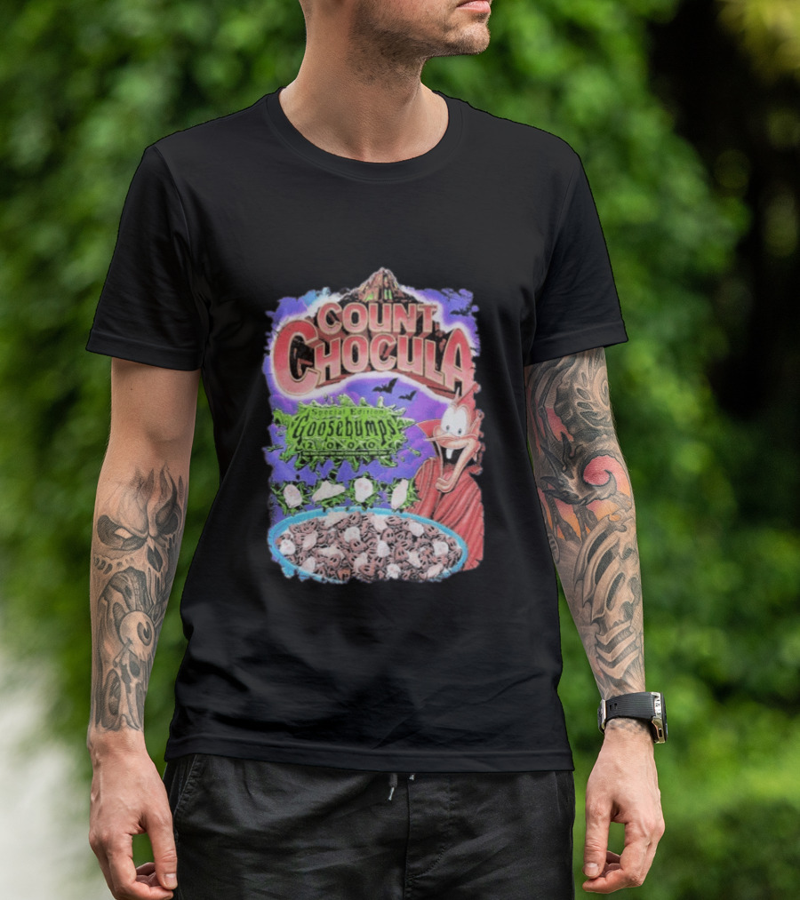Count Chocula Special Edition Goosebumps Cereal Box T-Shirt