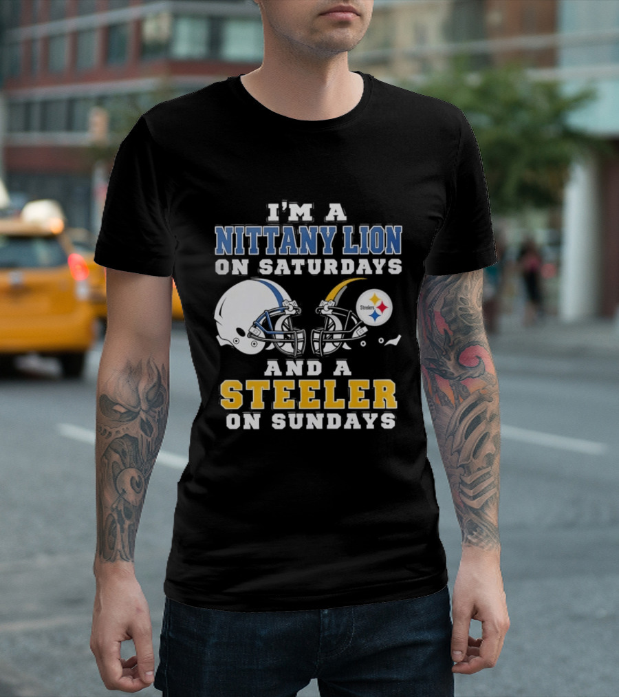 Nittany Lion Saturdays Steeler Sundays Football Fan Gear T-Shirt