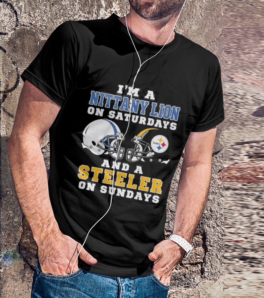 Nittany Lion Saturdays Steeler Sundays Football Fan Gear T-Shirt