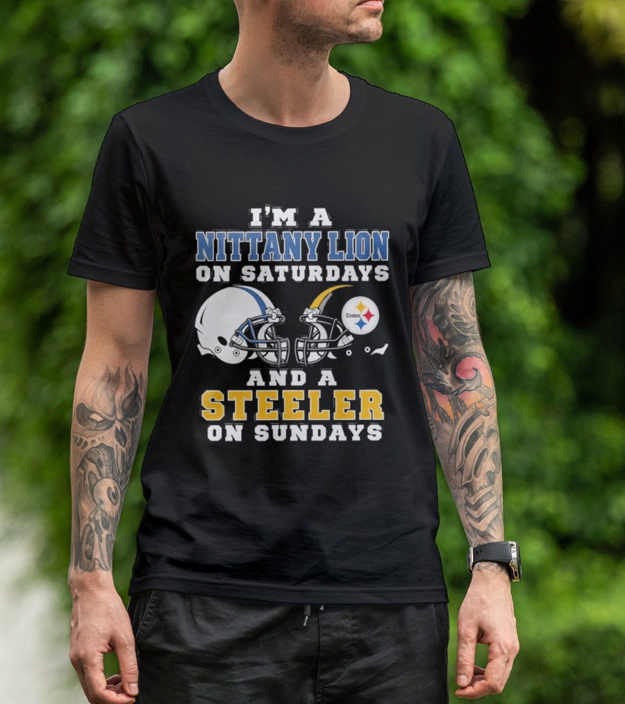 Nittany Lion Saturdays Steeler Sundays Football Fan Gear T-Shirt