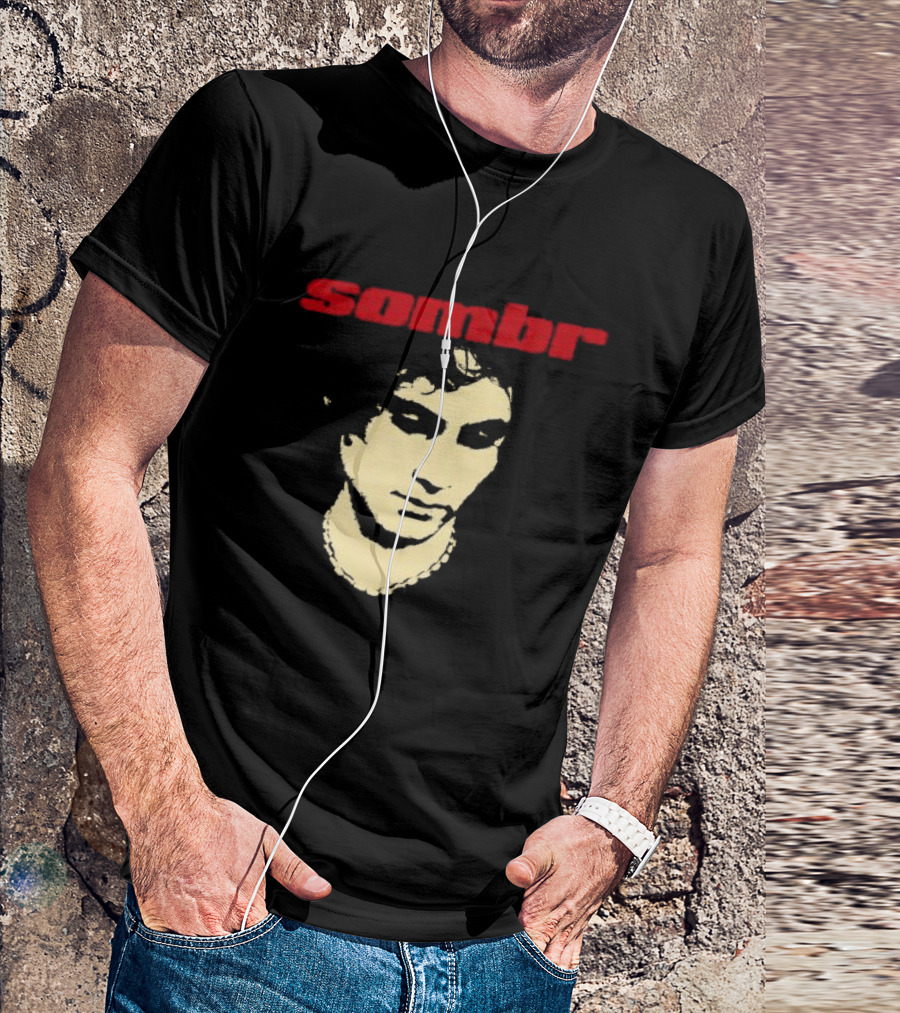 Sombr Looking Down Photo Black Tour Store T-Shirt