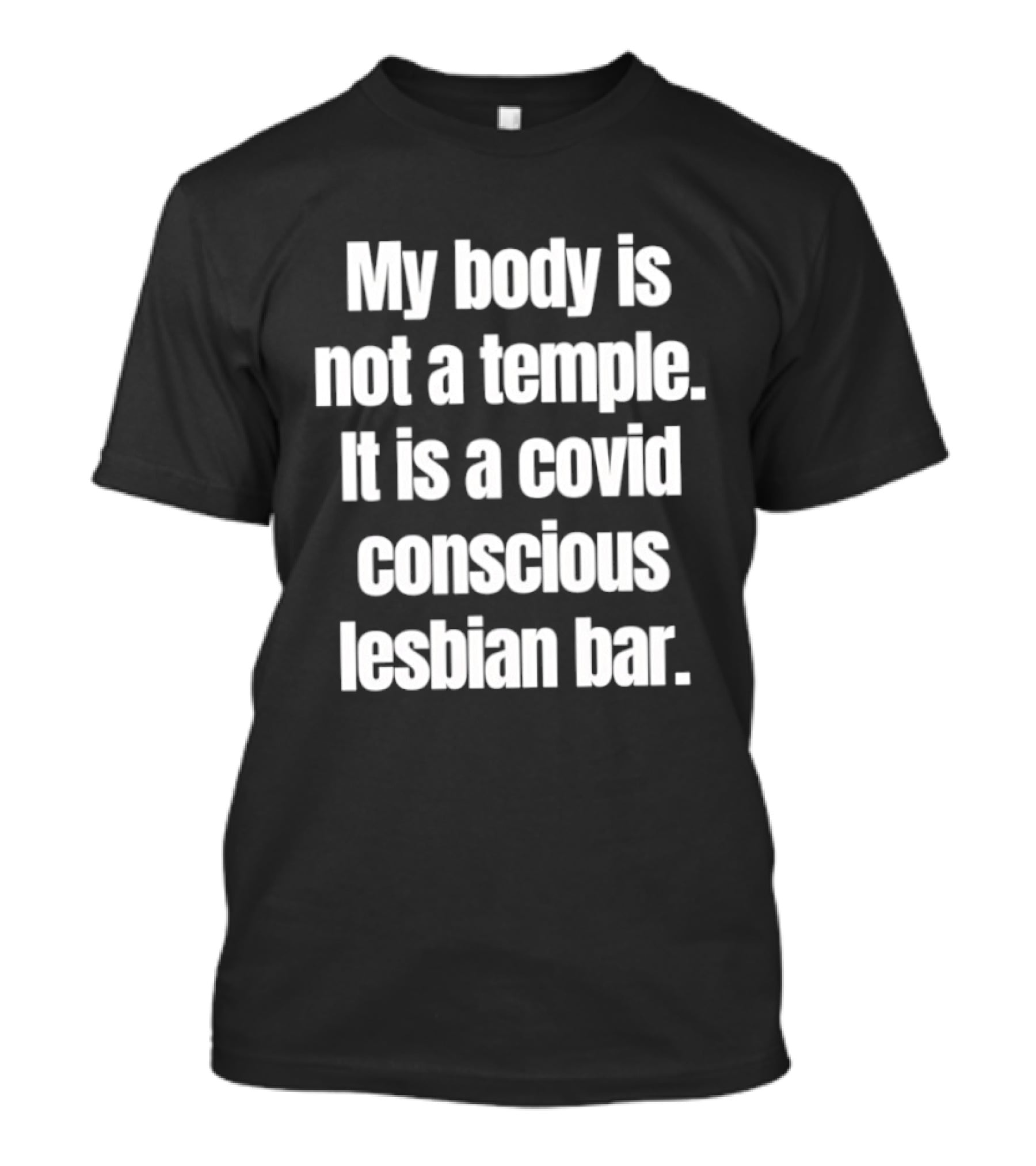 My Body Is Not A Temple It Is A Covid Conscious Lesbian Bar T-Shirt