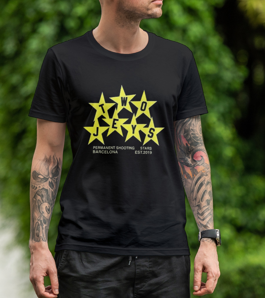 Twojeys Barcelona Permanent Shooting Stars Est 2019 T-Shirt