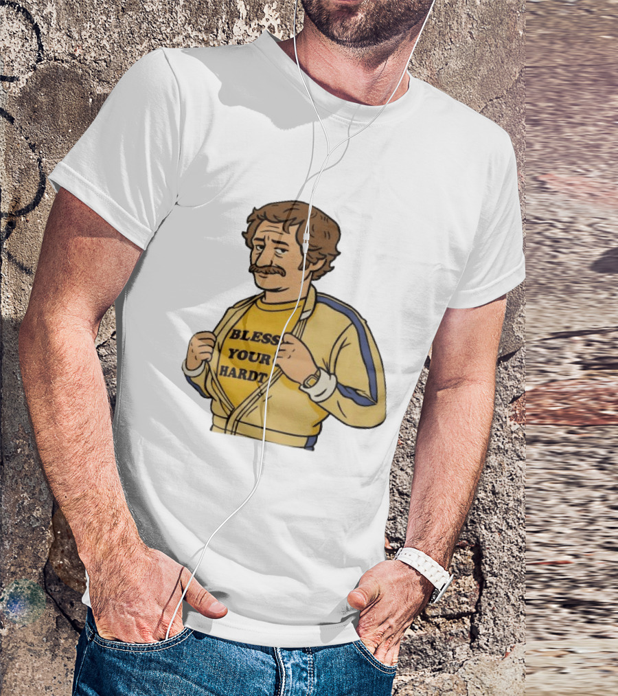 Bless Your Hardt Damn I'm Good Cartoon 70s Style Mustache Vintage Look T-Shirt
