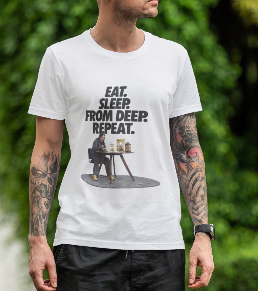 Caitlin Clark Eat Sleep From Deep Repeat Basketball Enthusiast Fun Cereal Moment T-Shirt