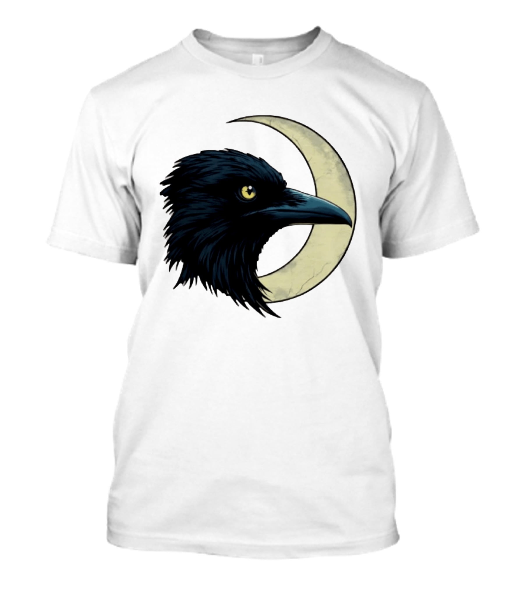 Raven Crescent Moon Guardian Of The Glimmer T-Shirt
