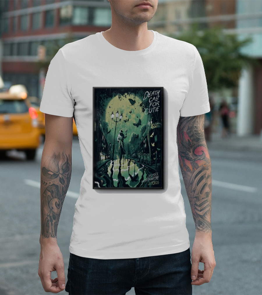 Death Cab For Cutie Elysee Montmartre Concert Paris Oct 3 2026 T-Shirt