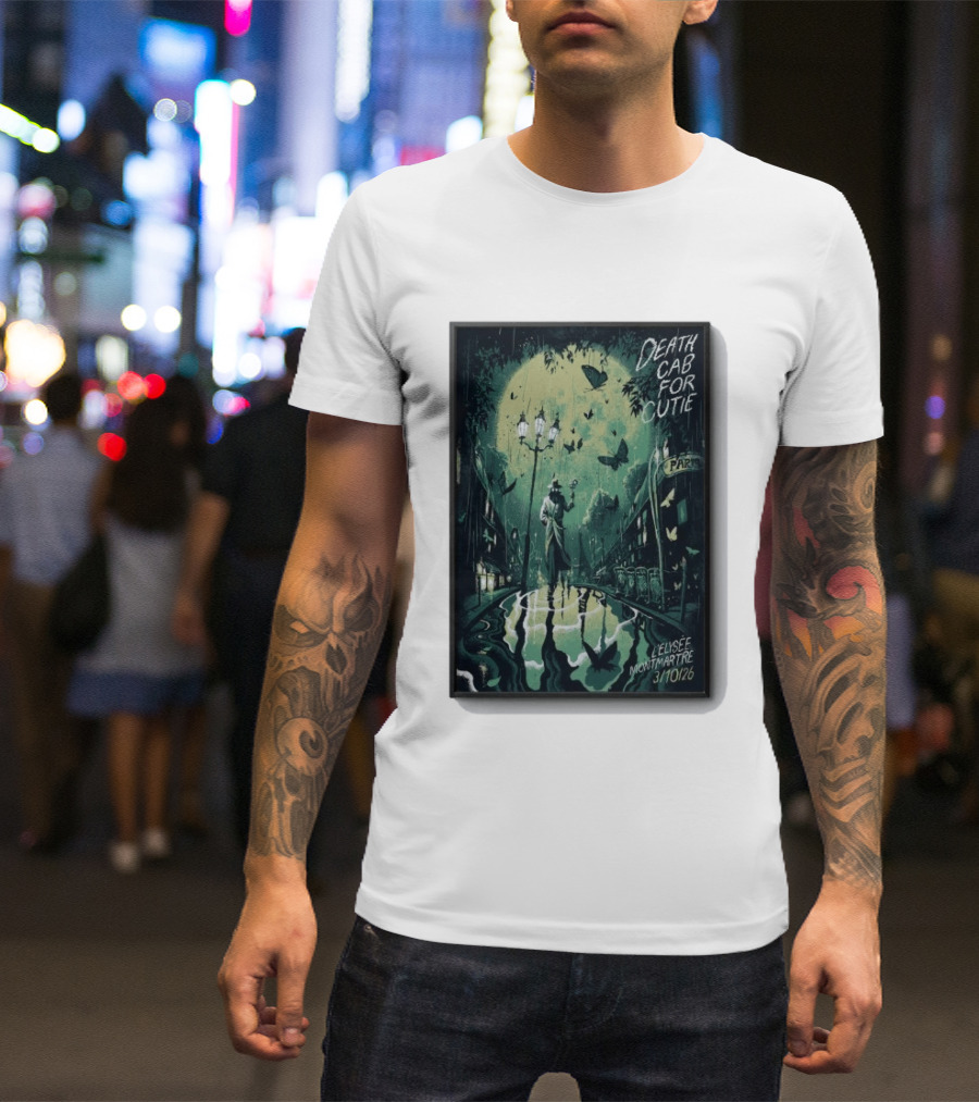 Death Cab For Cutie Elysee Montmartre Concert Paris Oct 3 2026 T-Shirt