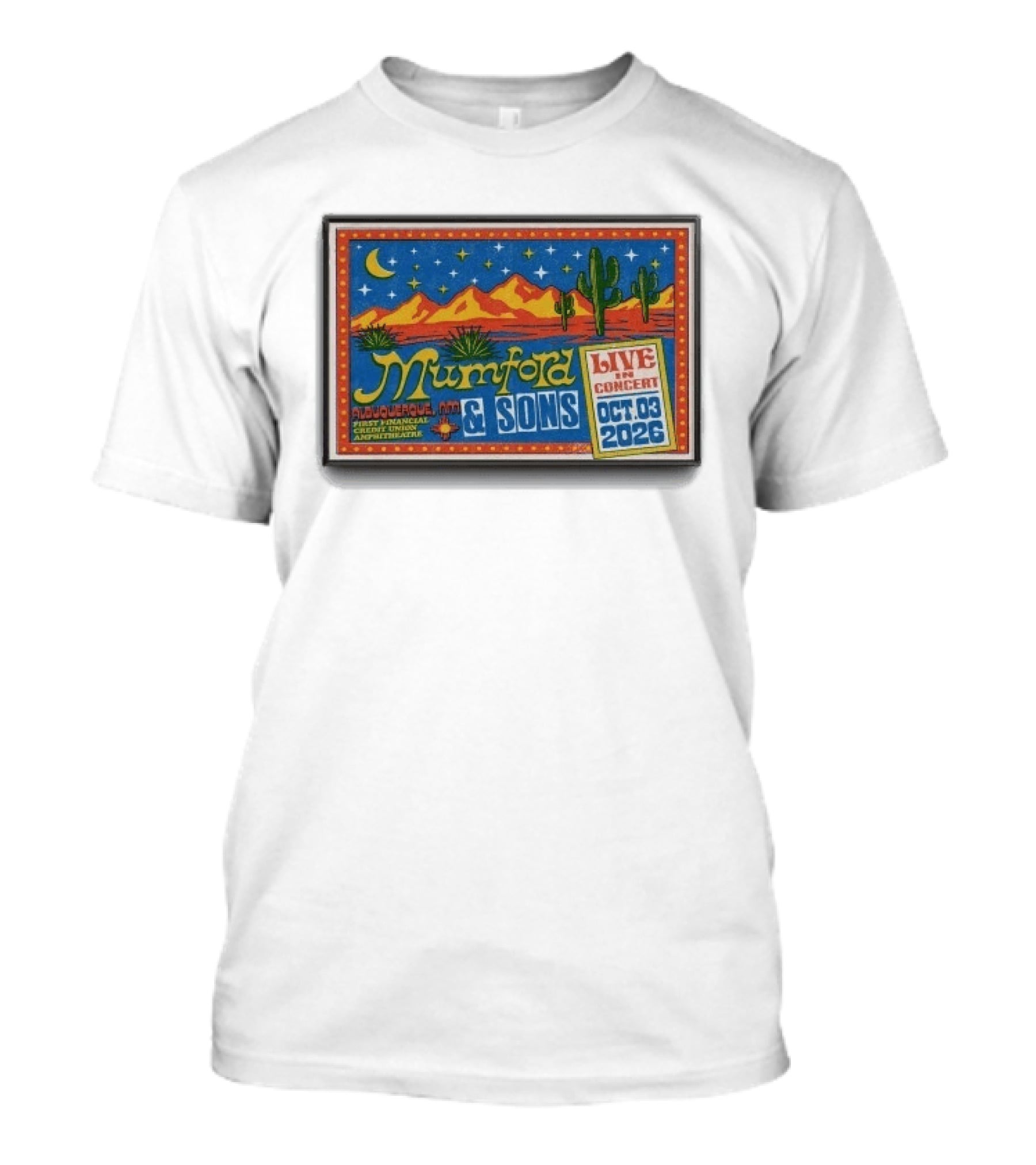 Original Mumford And Sons Live In Concert October 3 2026 Albuquerque NM T-Shirt