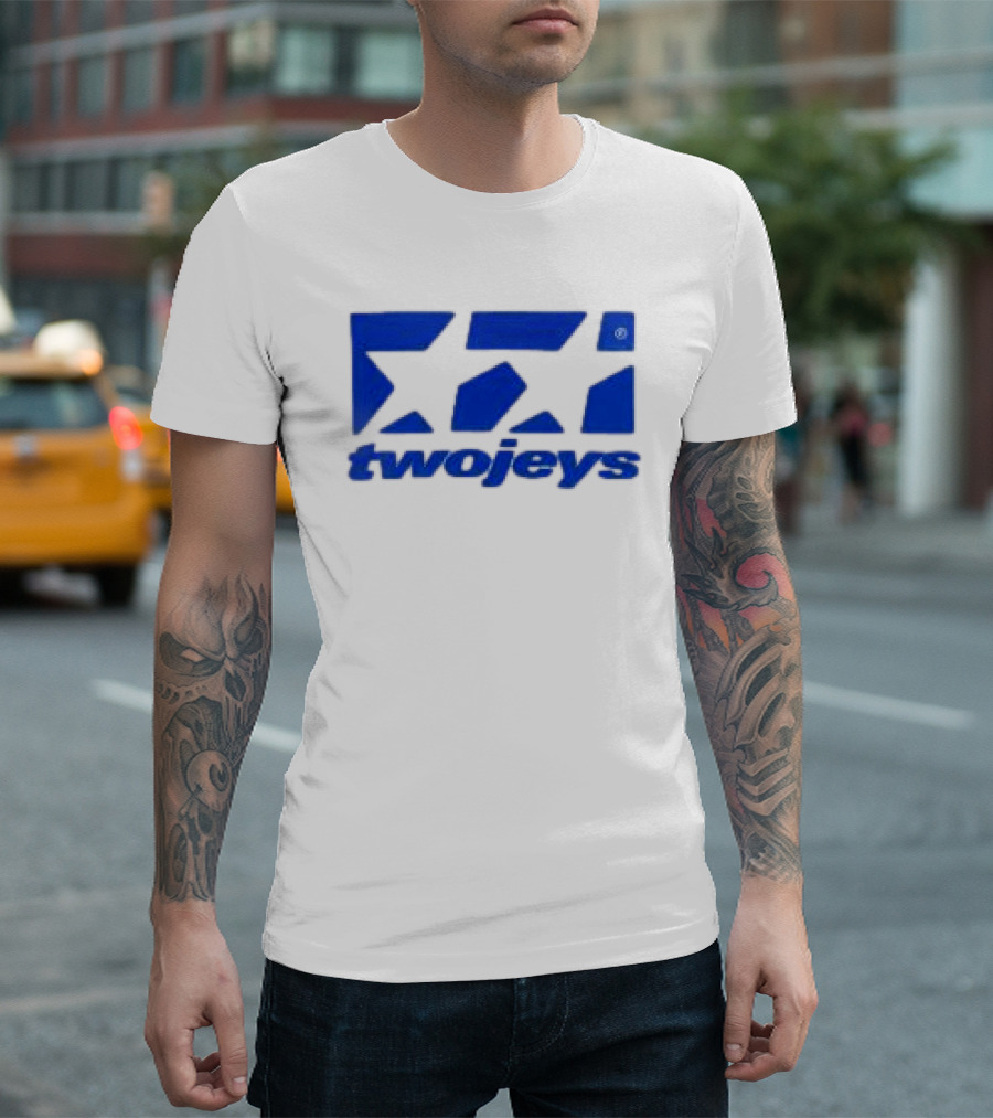 Twojeys Store Framed Blue Geometric T-Shirt
