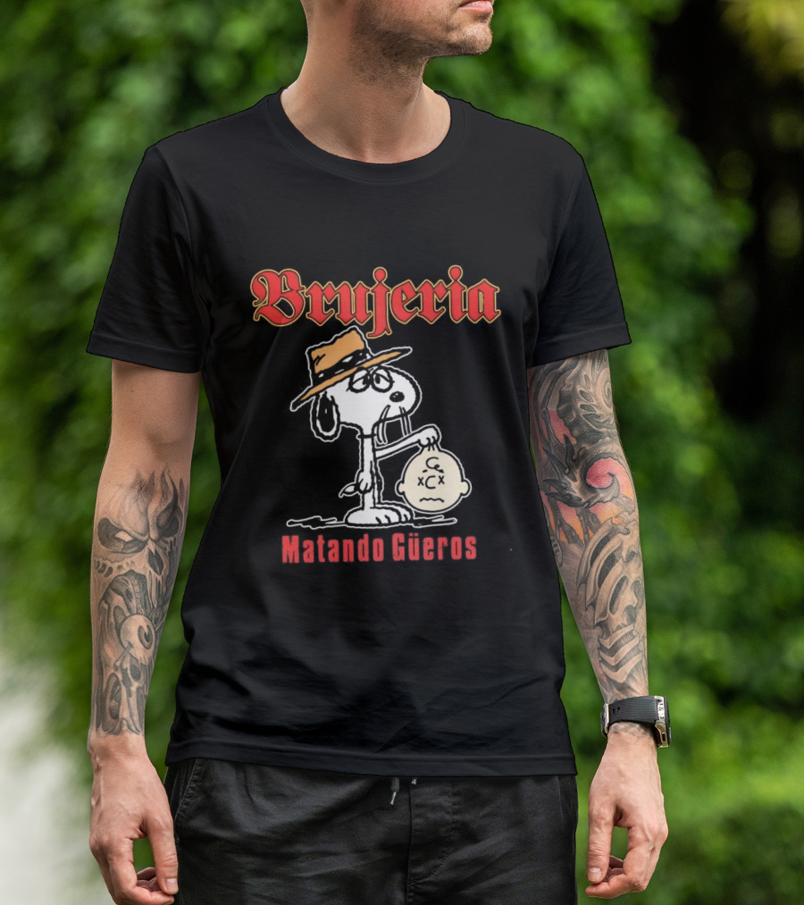 Brujeria Matando Güeros Snoopy Bootleg Metal Band Hat T-Shirt