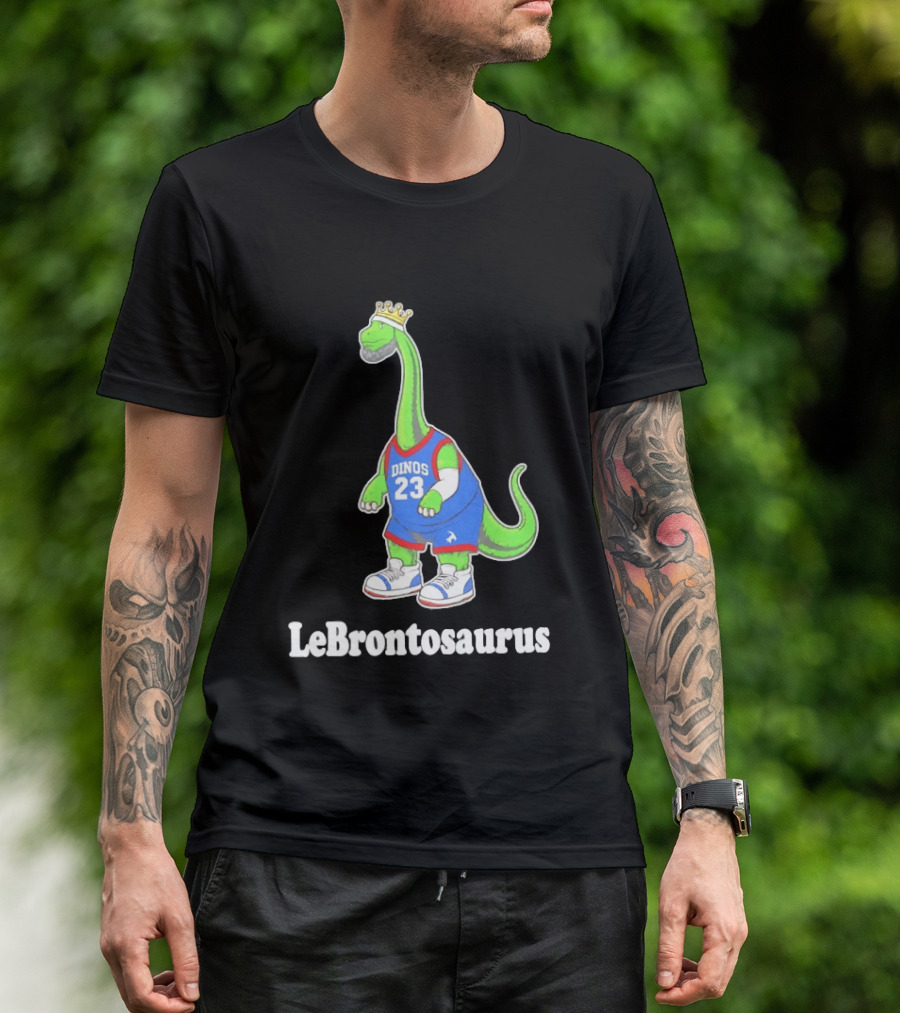 LeBrontosaurus 23 Dinos Dinosaur Basketball Crown Basketball T-Shirt